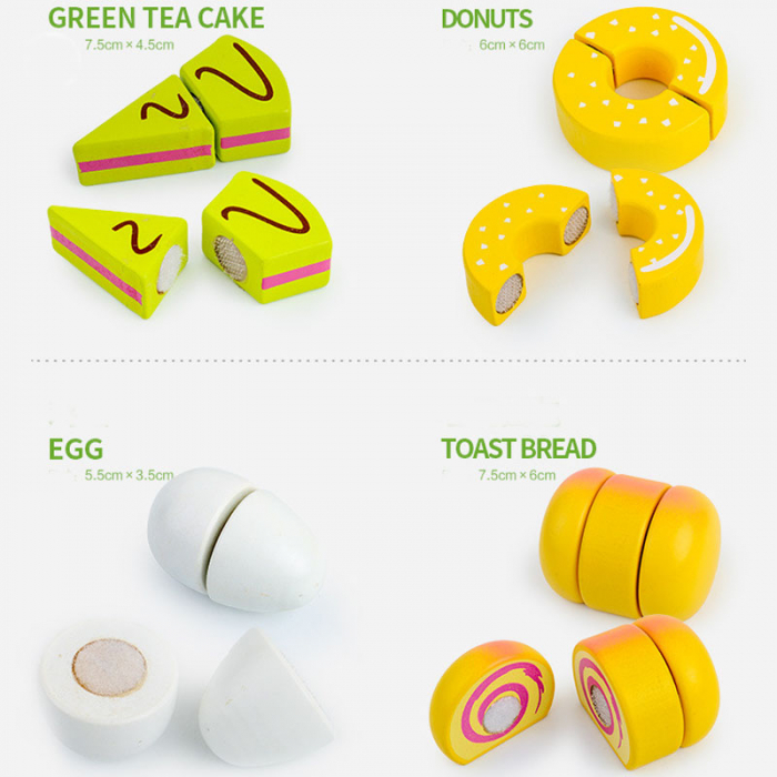 Set Desert alimente de feliat, 11 piese, din lemn [3]