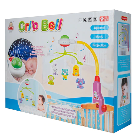 Carusel muzical de patut, cu proiectii, Crib Bell 917 [7]