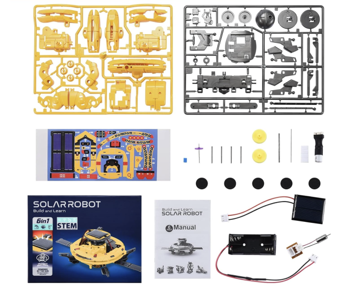 Robot solar spatial 6 in 1, set educativ STEM astronaut si naveta, 8 ani+ [6]