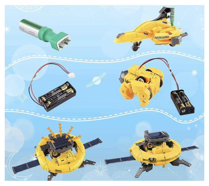 Robot solar spatial 6 in 1, set educativ STEM astronaut si naveta, 8 ani+ [4]