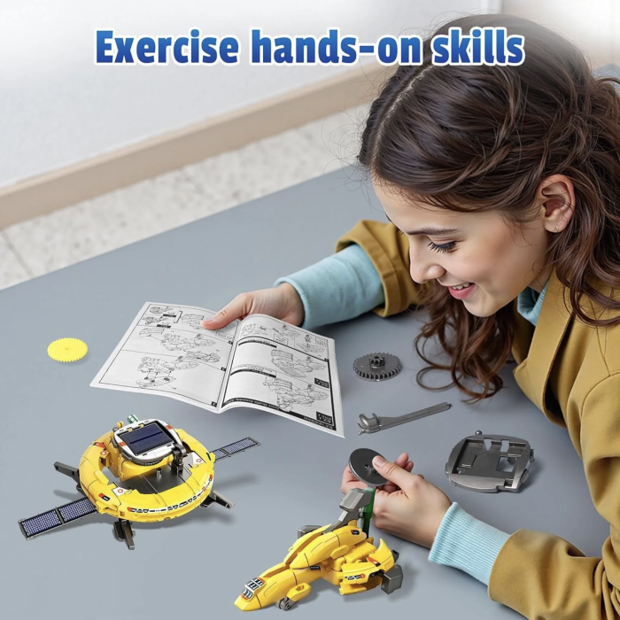 Robot solar spatial 6 in 1, set educativ STEM astronaut si naveta, 8 ani+ [3]