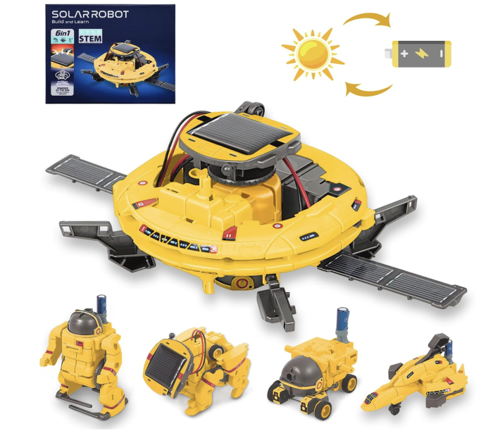 Robot solar spatial 6 in 1, set educativ STEM astronaut si naveta, 8 ani+ [9]