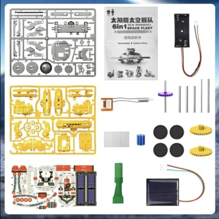 Robot solar spatial 6 in 1, set educativ STEM astronaut si naveta, 8 ani+ [12]