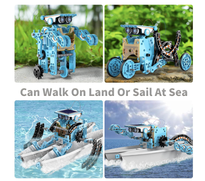 Robot solar STEM 12 in 1, set educativ de constructie si robotica, 8 ani+ [8]
