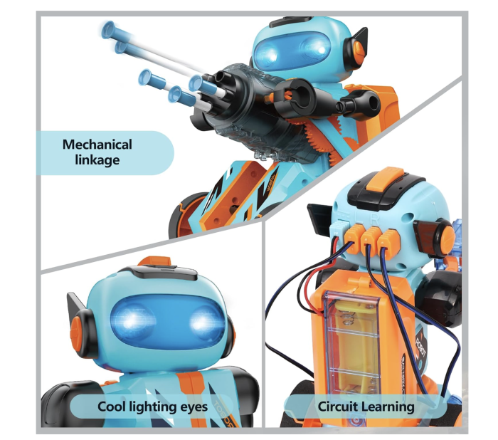 Robot educational STEM 3 in 1 cu telecomanda 2.4 GHz si programare, 220 piese, 8 ani+ [7]