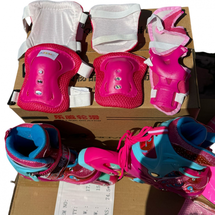Role copii MY-918TDS, 31-34 roz S, 4 roti, 3 in 1, cu accesorii de protectie, masuri reglabile [10]
