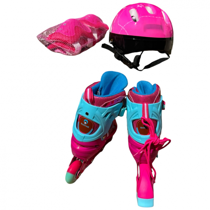 Role copii MY-918TDS, 31-34 roz S, 4 roti, 3 in 1, cu accesorii de protectie, masuri reglabile [5]