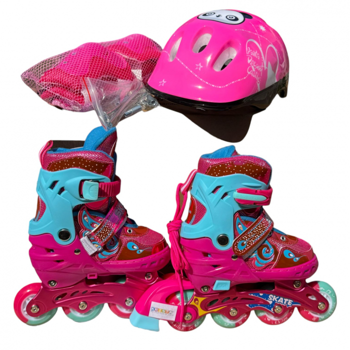 Role copii MY-918TDS, 31-34 roz S, 4 roti, 3 in 1, cu accesorii de protectie, masuri reglabile [2]
