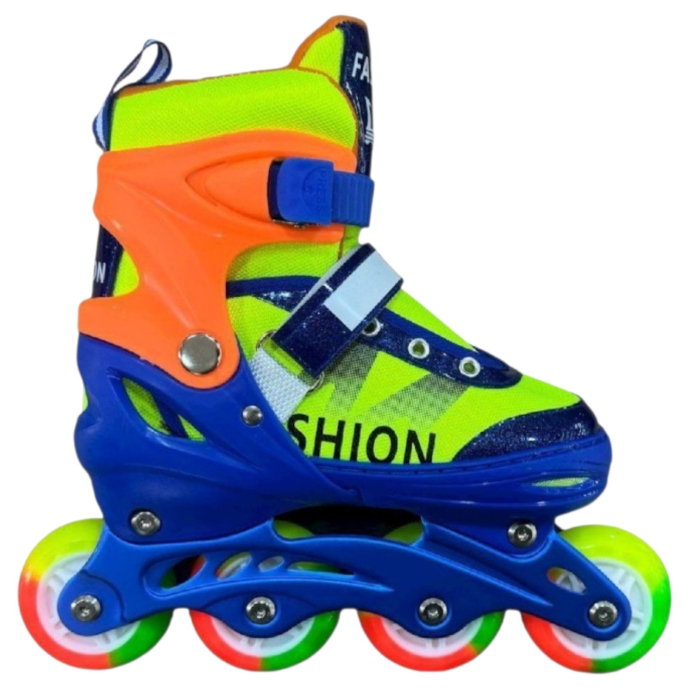 Role copii 802AT, reglabile S 30-34 cu roti LED, albastru [4]