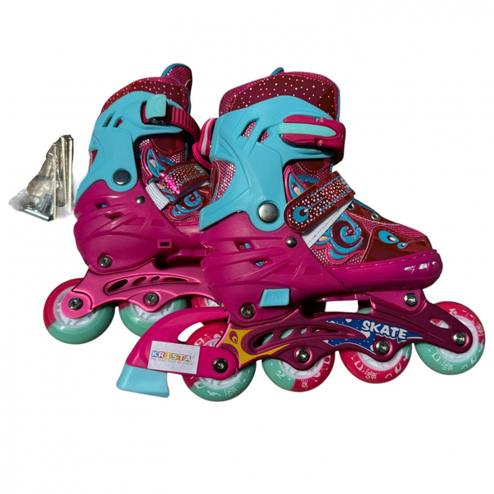 Role copii MY-918TDS, 31-34 roz S, 4 roti, 3 in 1, cu accesorii de protectie, masuri reglabile [7]