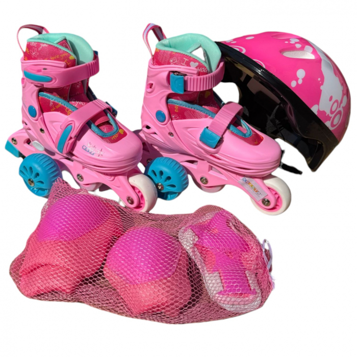 Role copii LW-R6BTS, 29 - 32 roz M, cu roti ajutatoare, cu accesorii de protectie, masuri reglabile [3]