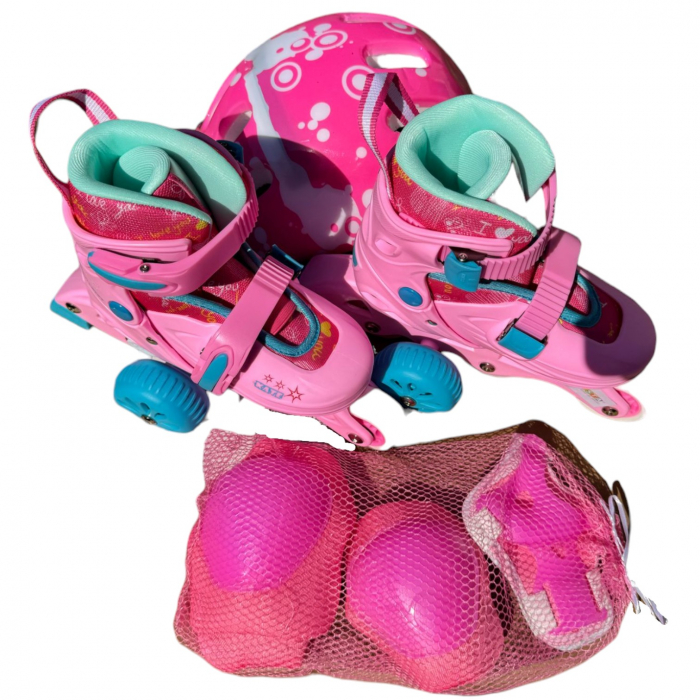 Role copii LW-R6BTS, 29 - 32 roz M, cu roti ajutatoare, cu accesorii de protectie, masuri reglabile [5]
