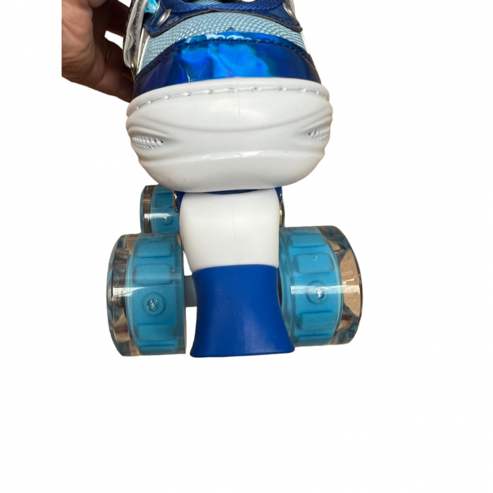 Role copii Shiny cu 4 roti cu lumini, masuri reglabile 27 -30, albastru, XS [5]