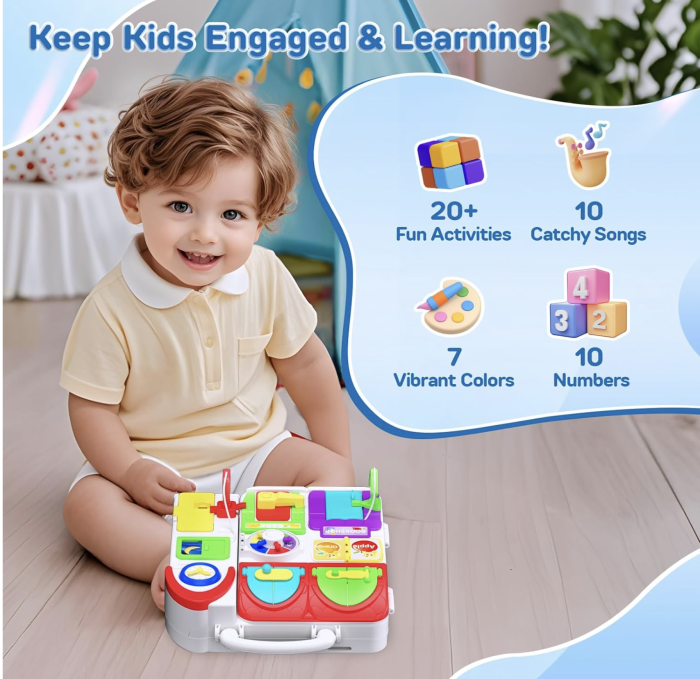 Busy Board 20-in-1 Montessori cu Muzica si Lumini [8]