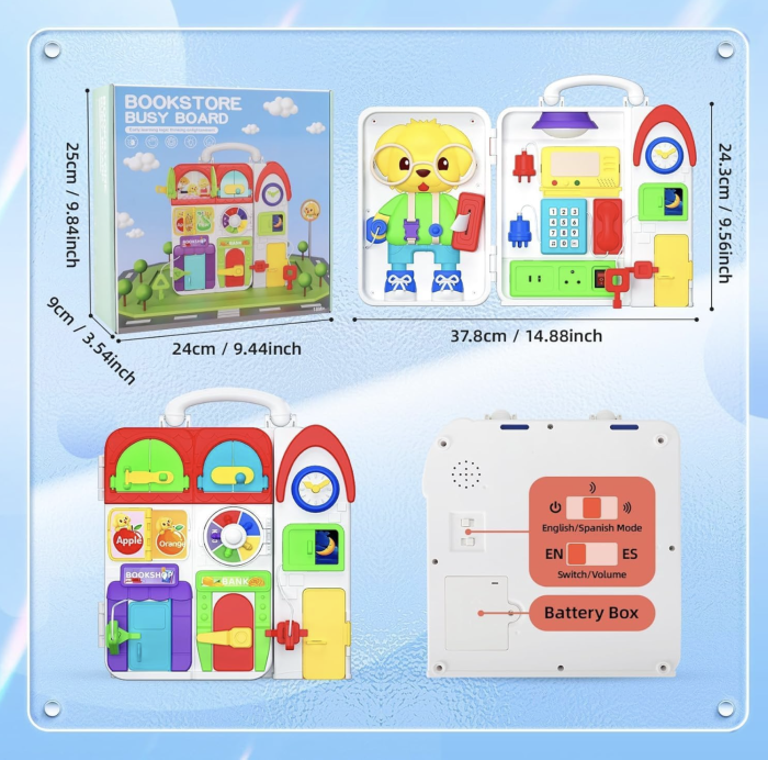 Busy Board 20-in-1 Montessori cu Muzica si Lumini [9]