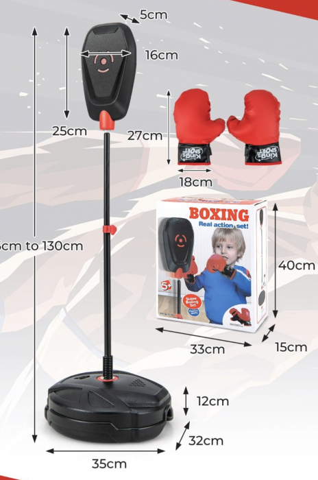 Sac de box cu manusi, inaltime reglabila 85 - 130 cm [12]