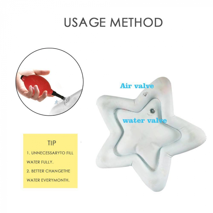 Saltea cu apa pentru bebelusi 65 x 65 cm - Stea de mare [7]