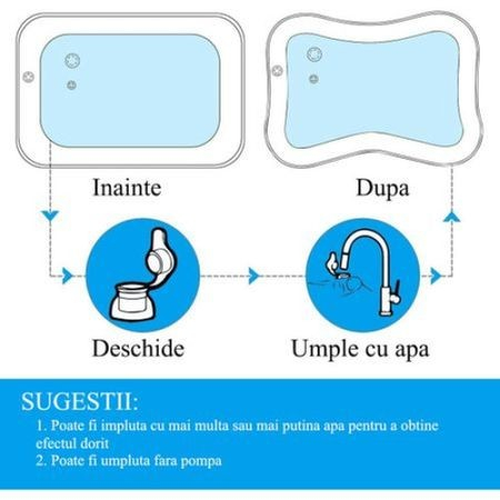 Saltea cu apa pentru bebelusi 70 x 50 cm - Delfinii cu pestisori [7]