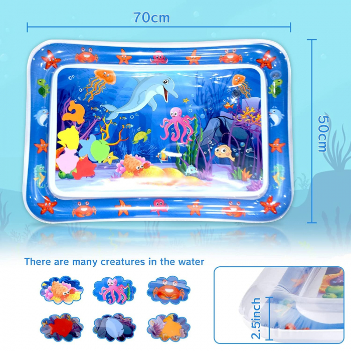 Saltea cu apa pentru bebelusi 70 x 50 cm - Delfinul si caracatita [5]