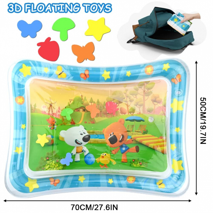 Saltea cu apa pentru bebelusi 70 x 50 cm - Prietenii catelusi la joaca [8]