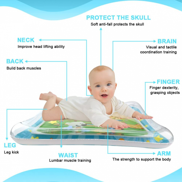 Saltea cu apa pentru bebelusi 70 x 50 cm - Prietenii catelusi la joaca [4]