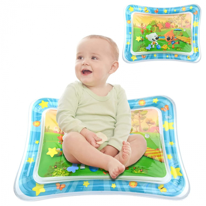 Saltea cu apa pentru bebelusi 70 x 50 cm - Prietenii catelusi la joaca [2]