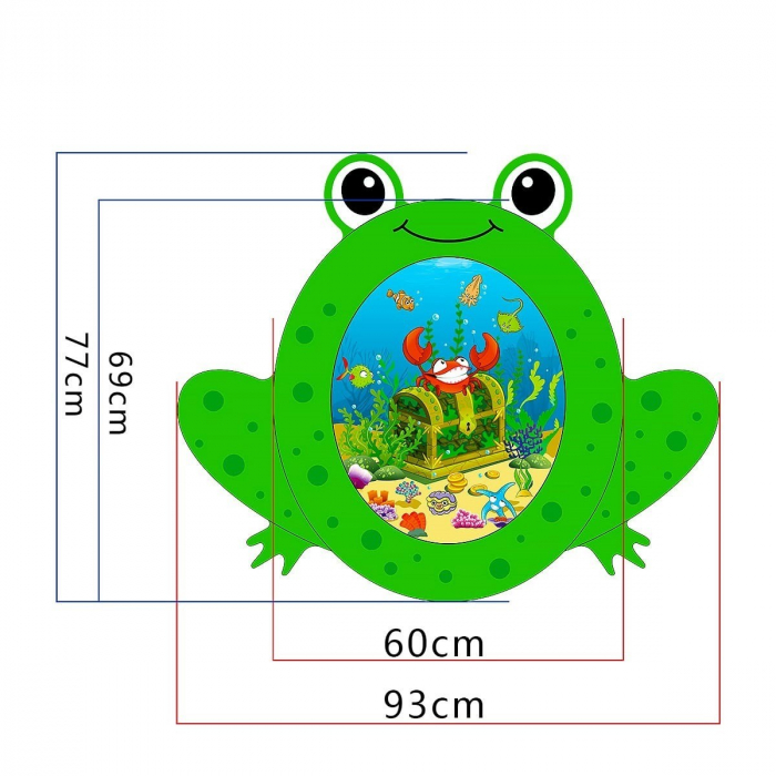 Saltea cu apa pentru bebelusi 93 x 77 cm - broscuta saltareata, verde [10]