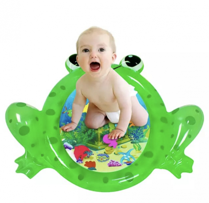 Saltea cu apa pentru bebelusi 93 x 77 cm - broscuta saltareata, verde [2]