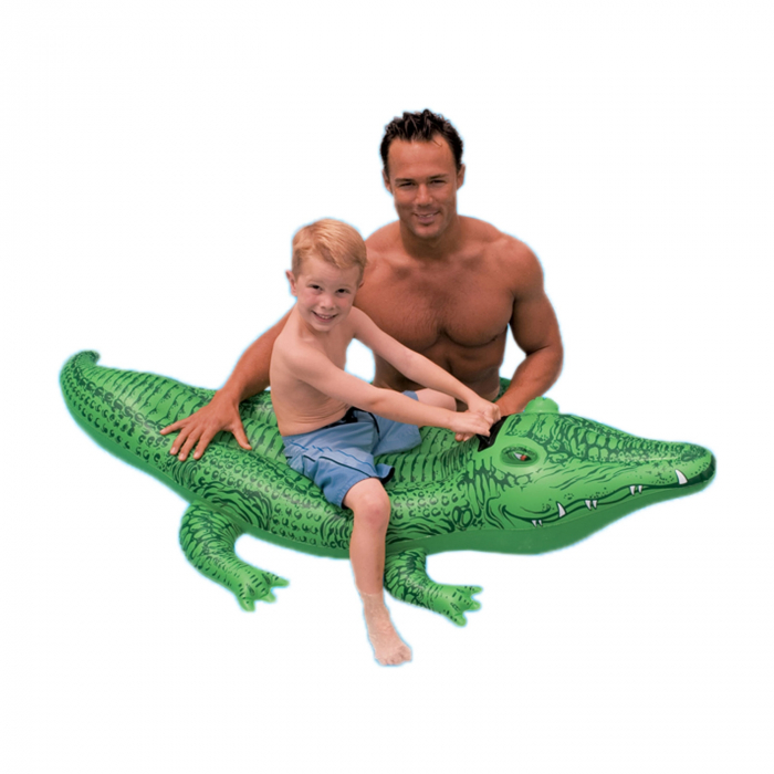 Saltea de apa gonflabila in forma de crocodil intex, 168 x 86 cm, 58546