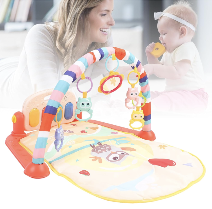 Saltea de joaca interactiva Baby Gym Play Mat cu lumini si muzica HE0651 [3]