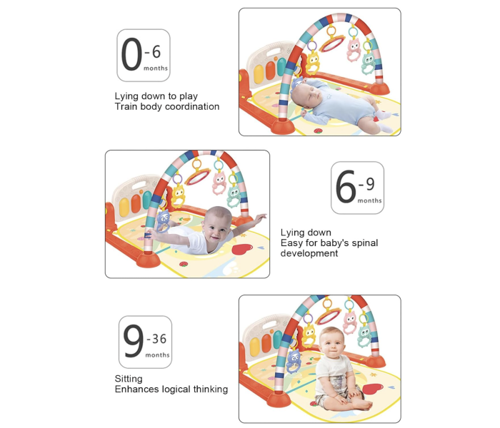 Saltea de joaca interactiva Baby Gym Play Mat cu lumini si muzica HE0651 [8]