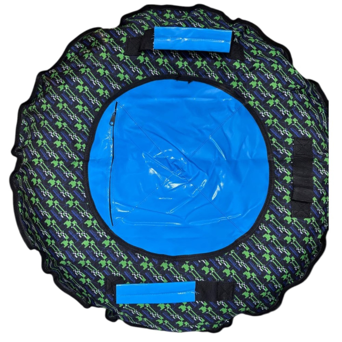 Sanie Gonflabila Rotunda cu Camera din Cauciuc, 80 cm, Albastru cu imprimeu [1]