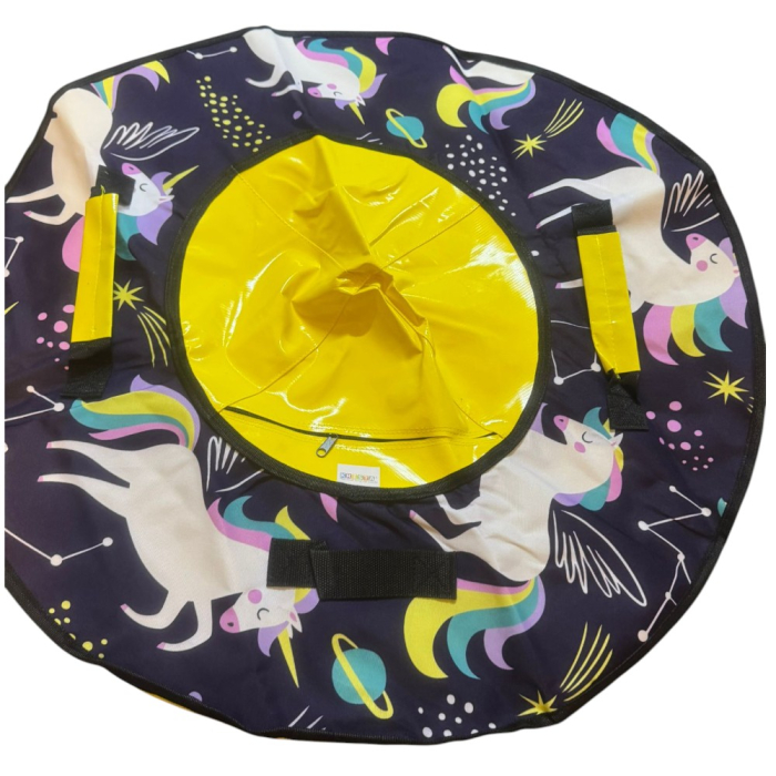 Sanie Gonflabila Rotunda cu Camera din Cauciuc, 80 cm, Negru Unicorni [2]