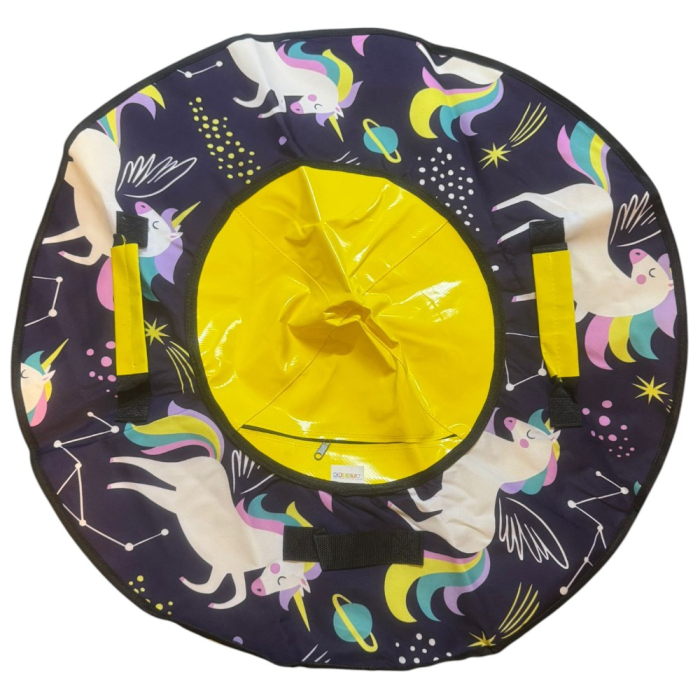 Sanie Gonflabila Rotunda cu Camera din Cauciuc, 80 cm, Negru Unicorni [1]