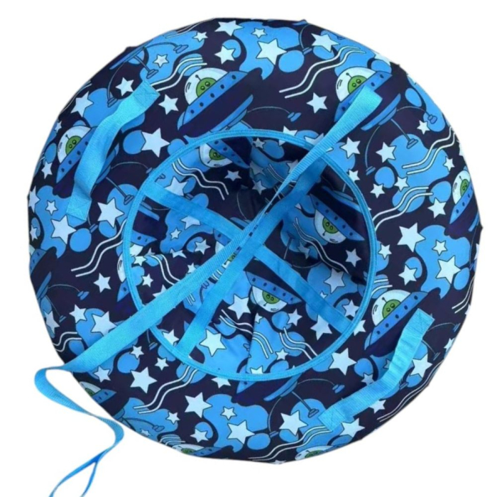 Sanie rotunda gonflabila, cu manere, pentru zapada, albastru Space [1]