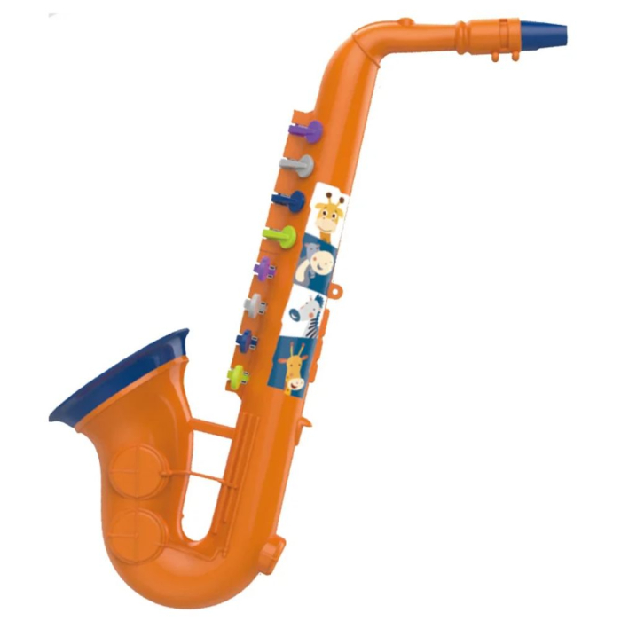 Saxofon De Jucarie, Portocaliu, Cu 8 Clape Colorate Musical Instruments 50.5 cm 3 Ani - Copie [2]