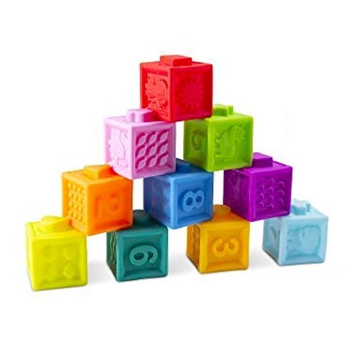 Set 10 Cuburi Siliconate Moi, pentru dentitie sau baita [6]
