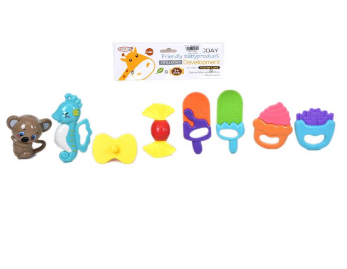 Set 8 jucarii zornaitoare cu suprafete moi siliconate pentru dentitia bebelusilor [2]