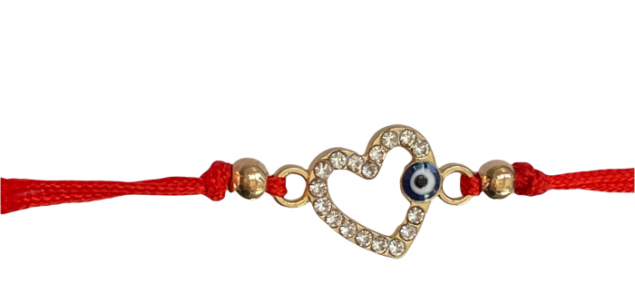 Set 12 martisor bratara metal inimioare norocoase cu pietricele - krista 