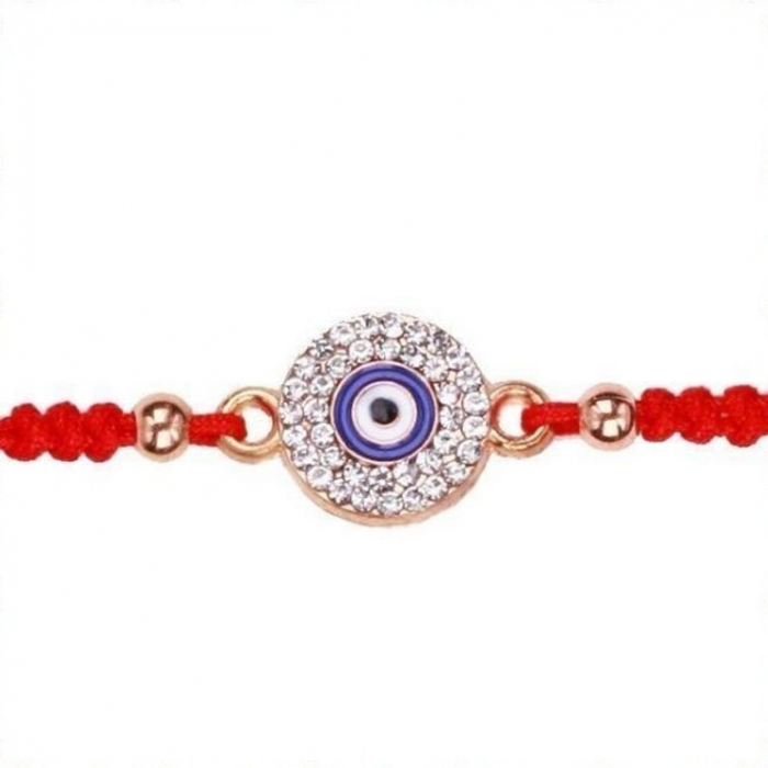 Martisor bratara metal ochiul norocos auriu cu pietricele - krista 