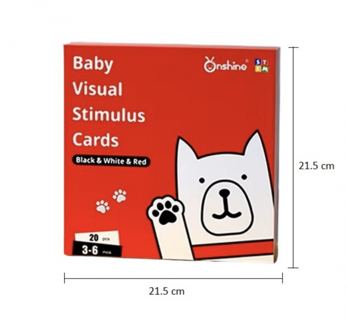 Set 20 carduri flash STEM alb-negru-rosu, de stimulare vizuala pentru bebelusi 3-6 luni [13]