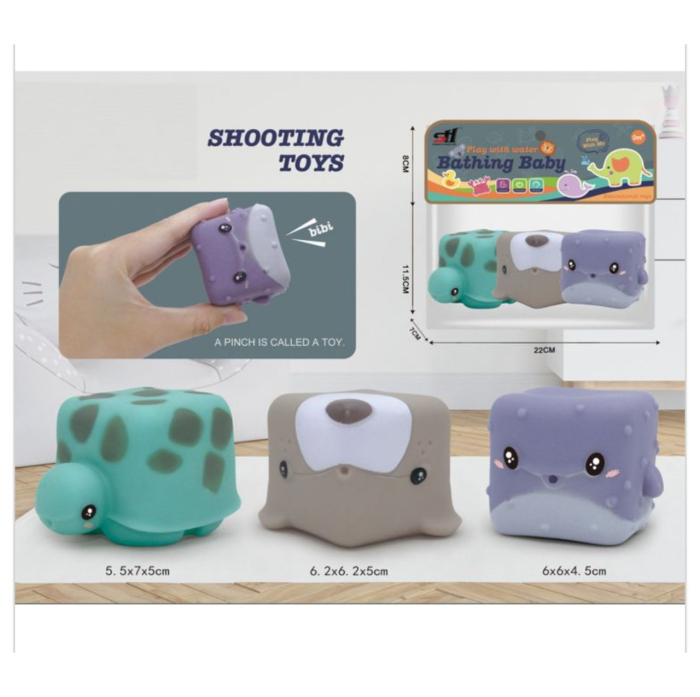 Set 3 cuburi senzoriale pentru bebelusi, jucarii tactile moi, animalute [2]