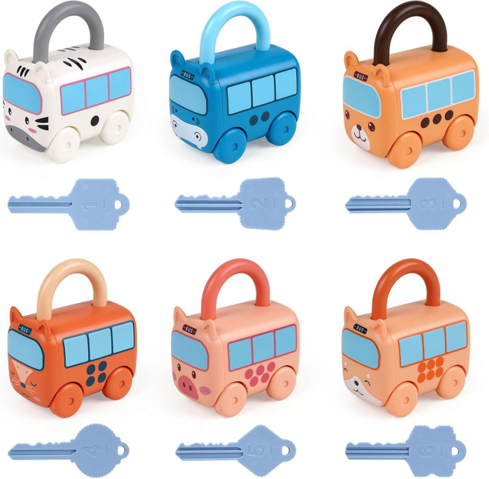 Set 3 lacate cu chei Masinutele Animale [7]