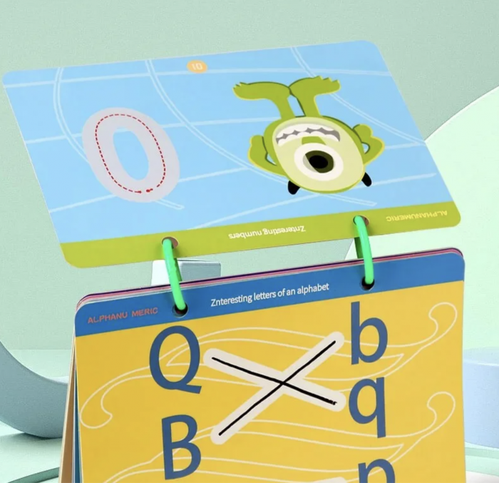 Set 26 cartonase reutilizabile pentru invatat scrierea alfabetului [8]