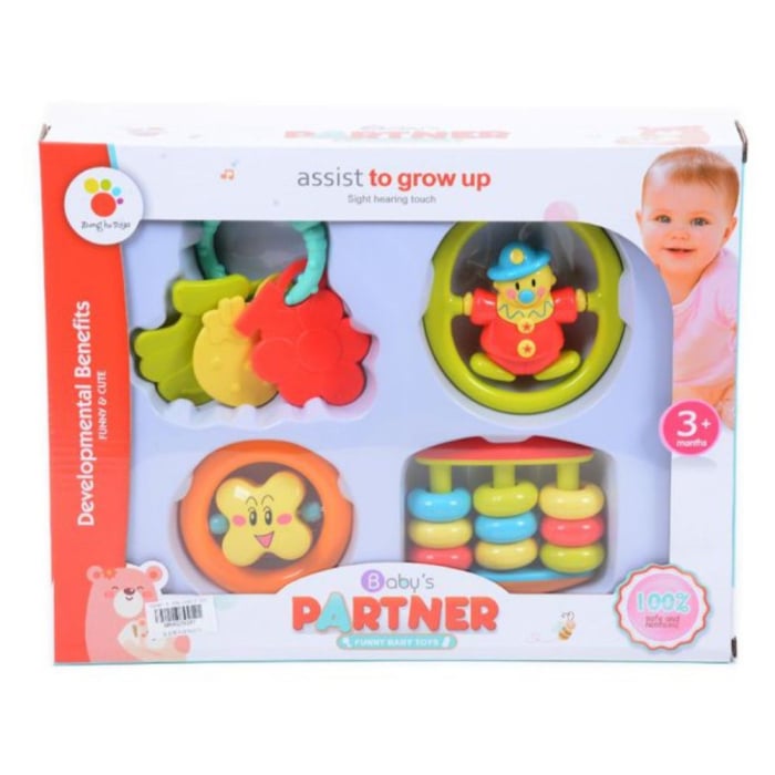 Set 4 jucarii zornaitoare si de dentitie bebe – Baby Partner [1]