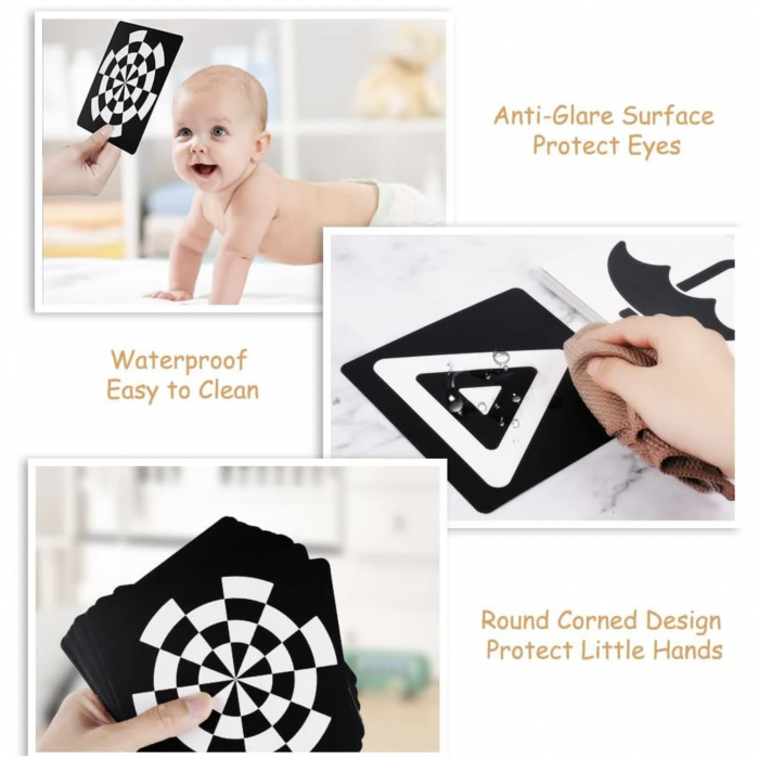 Set 16 carduri STEM de stimulare vizuala pentru bebelusi 12-36 luni [5]