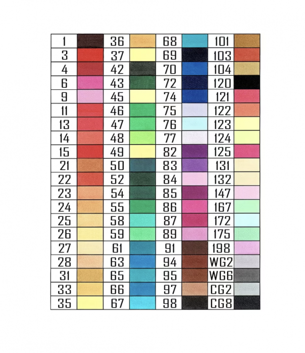 Set 36 de carioci profesionale, cu 2 tipuri de varf, markere [9]