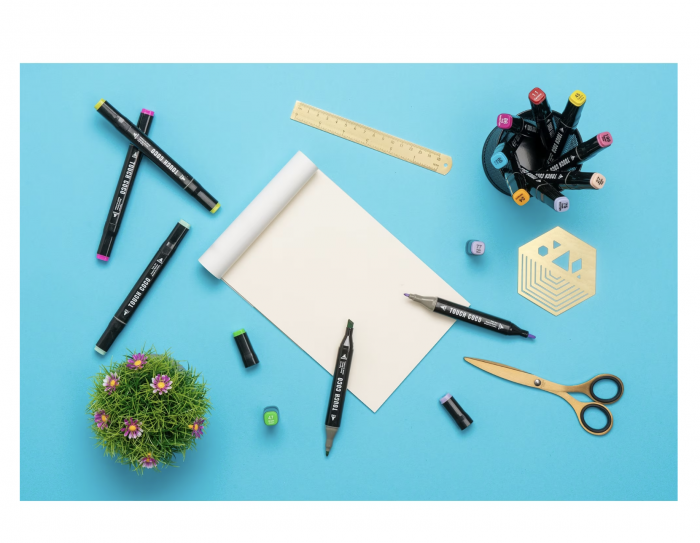 Set 36 de carioci profesionale, cu 2 tipuri de varf, markere [10]