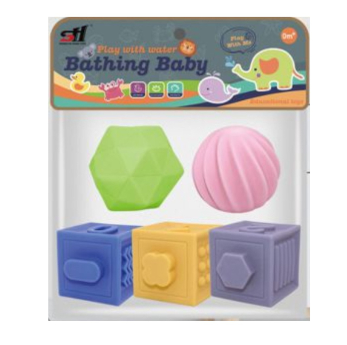 Set 5 cuburi si mingiute senzoriale pentru bebelusi [2]