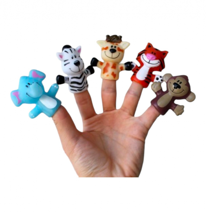 Set 5 figurine Mascote pentru degete, Finger Puppet Animale Salbatice [3]